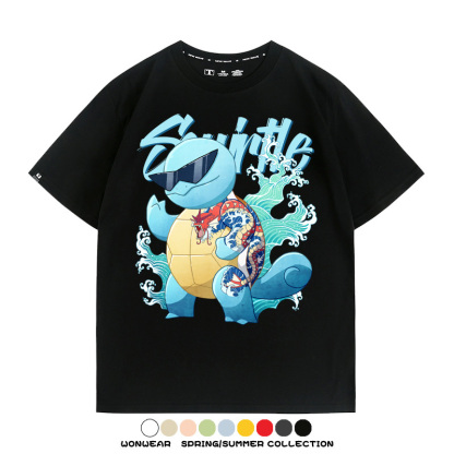 精靈寶可夢傑尼龜 親子情侶裝寬鬆短袖T