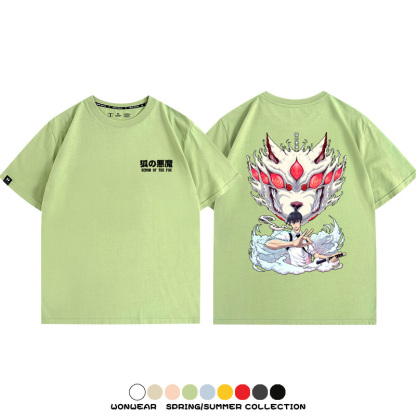鏈鋸人早川秋狐之惡魔聯名 親子情侶裝寬鬆短袖T
