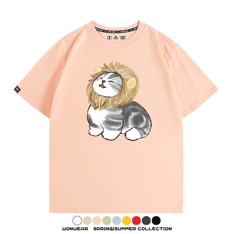 貓貓COS獅子 親子情侶裝寬鬆短袖T