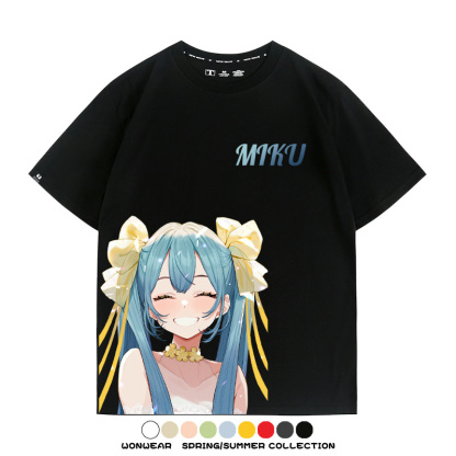 初音未來二次元聯名 親子情侶裝寬鬆短袖T