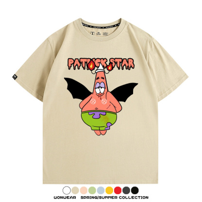 萬聖節海綿寶寶派大星聯名情侶裝t恤衫卡通動漫周邊短袖上衣服男