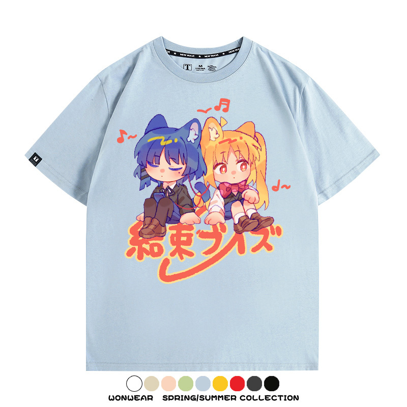 Q版孤獨搖滾後藤一里 親子情侶裝寬鬆短袖T