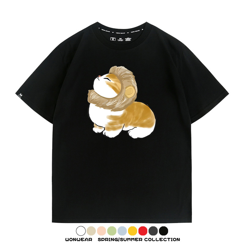 貓貓COS獅子 親子情侶裝寬鬆短袖T