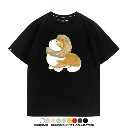 貓貓COS獅子 親子情侶裝寬鬆短袖T