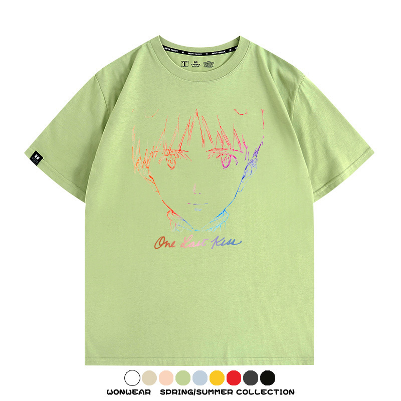EVA新世紀福音戰士One Last Kiss專輯周邊短袖夏季純棉短袖T-shirt
