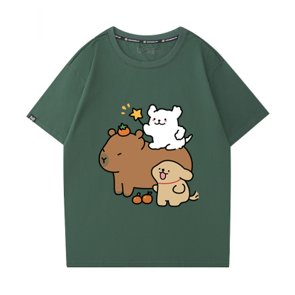 卡皮巴拉 2024親子情侶男女同款 T恤