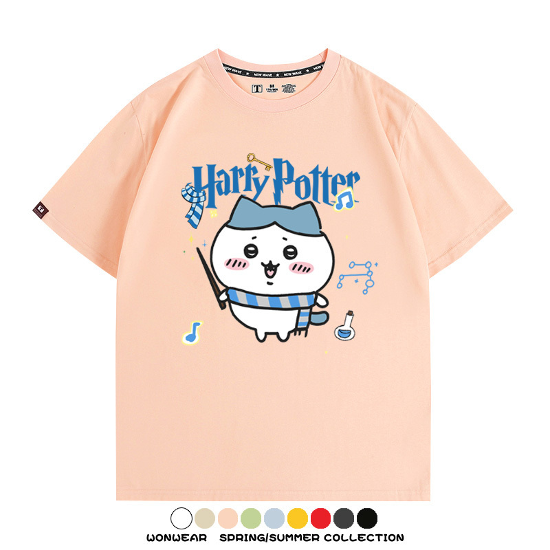 Chiikawa聯動哈利波特 親子情侶裝寬鬆短袖T
