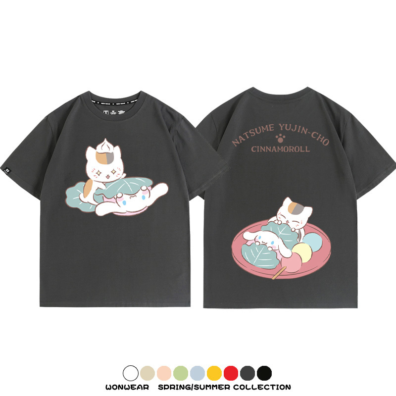 夏目友人帳聯名三麗鷗 親子情侶寬鬆短袖T