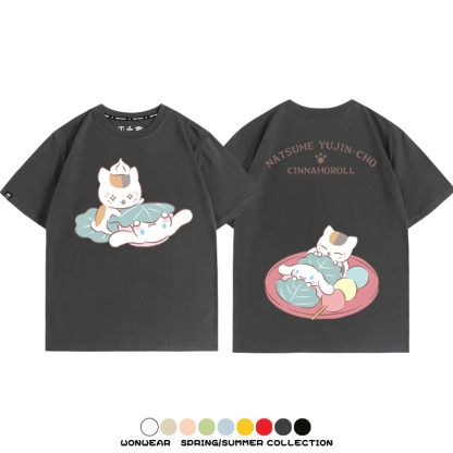 夏目友人帳聯名三麗鷗 親子情侶寬鬆短袖T