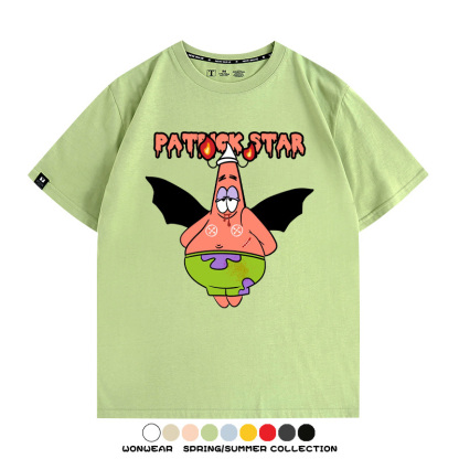 萬聖節海綿寶寶派大星聯名情侶裝t恤衫卡通動漫周邊短袖上衣服男