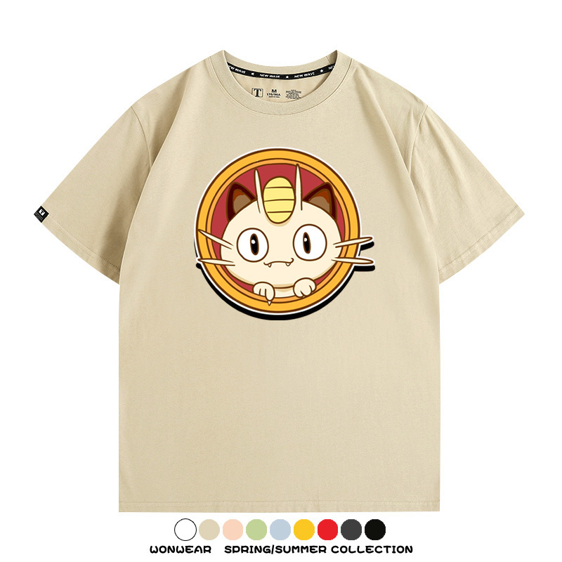 寶可夢卡通可愛頭像合集 親子情侶寬鬆短袖T