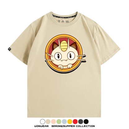 寶可夢卡通可愛頭像合集 親子情侶寬鬆短袖T