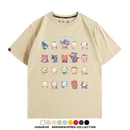 原神貓貓COS 親子情侶裝寬鬆短袖T