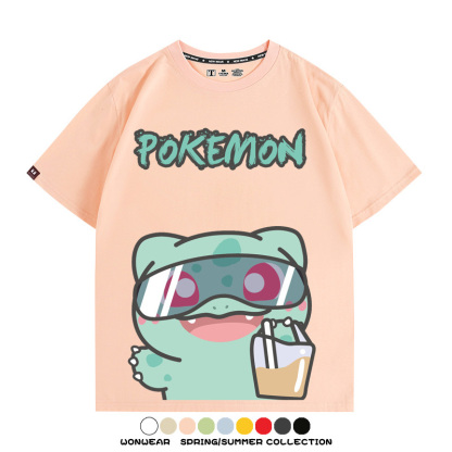 寶可夢飲茶先啦 親子情侶寬鬆短袖T