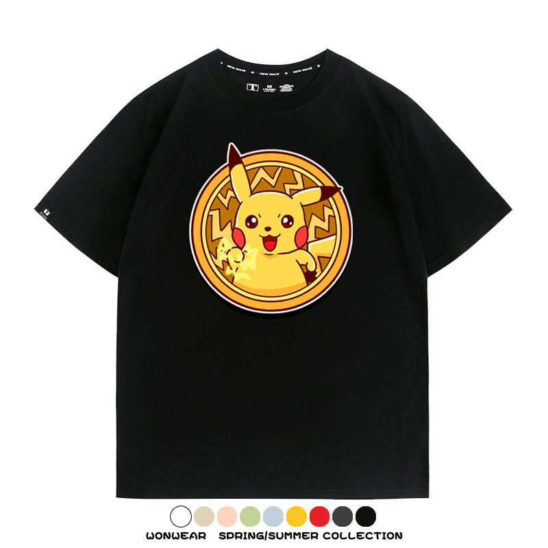 寶可夢卡通可愛頭像合集 親子情侶寬鬆短袖T