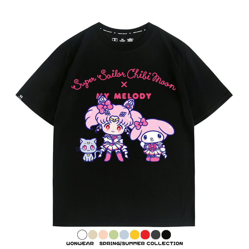 美少女戰士聯名三麗鷗周邊短袖T恤