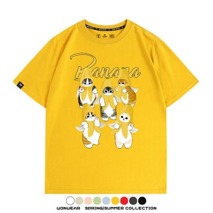 香蕉貓貓banana 親子情侶寬鬆短袖T
