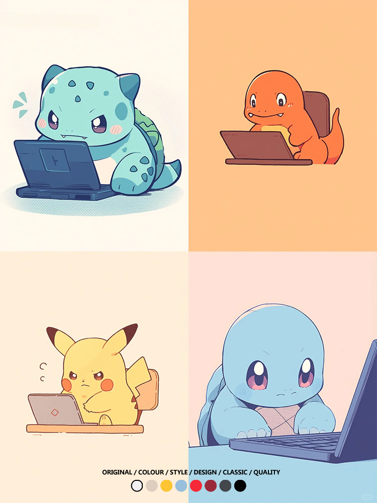 精靈寶可夢上班族 親子情侶裝寬鬆短袖T