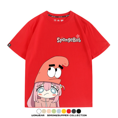 海綿寶寶x孤獨搖滾聯名 親子情侶寬鬆短袖T