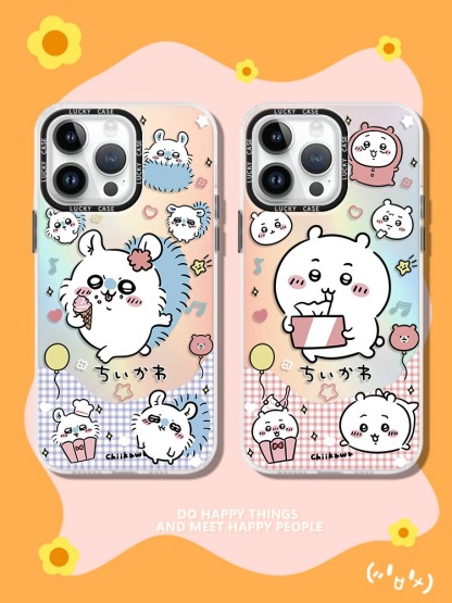 蘋果 系列chiikawa 鐳色防摔軟殼