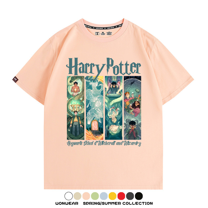 哈利波特四學院電影周邊短袖T恤