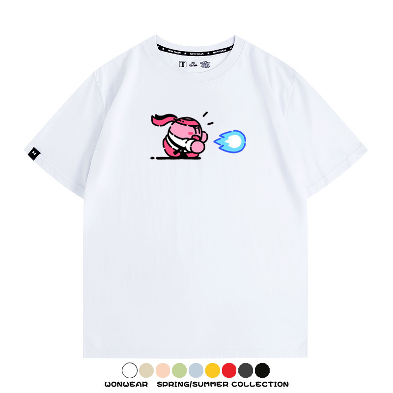 星之卡比遊戲 親子情侶裝寬鬆短袖T