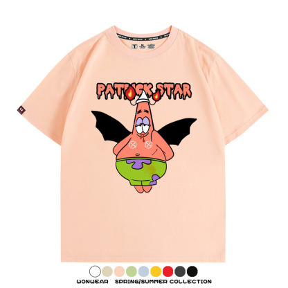 萬聖節海綿寶寶派大星聯名情侶裝t恤衫卡通動漫周邊短袖上衣服男
