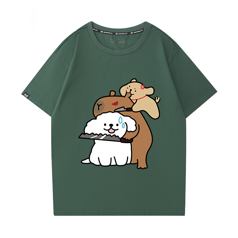 卡皮巴拉 2024親子情侶男女同款 T恤