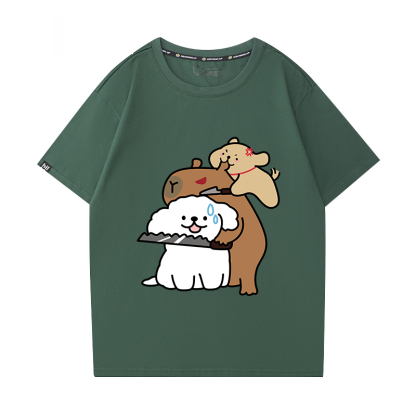 卡皮巴拉 2024親子情侶男女同款 T恤