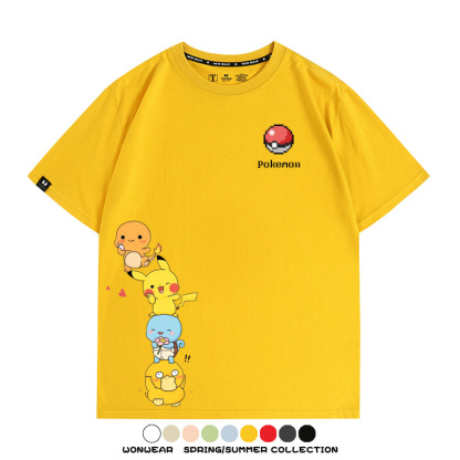 精靈寶可夢像素可愛 親子情侶裝寬鬆短袖T
