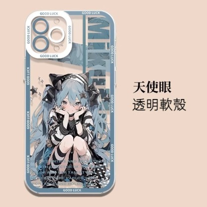 蘋果 系列初音未來 天使眼透明防摔軟殼