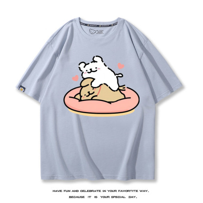 線條小狗 2024親子情侶男女同款 T恤