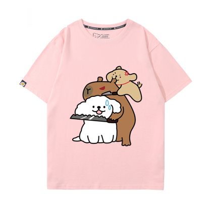 卡皮巴拉 2024親子情侶男女同款 T恤