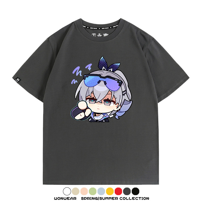 崩壞:星穹鐵道銀狼小姐 親子情侶寬鬆短袖T