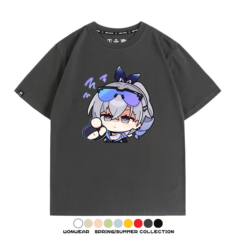 崩壞:星穹鐵道銀狼小姐 親子情侶寬鬆短袖T