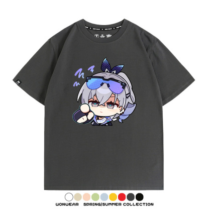 崩壞:星穹鐵道銀狼小姐 親子情侶寬鬆短袖T