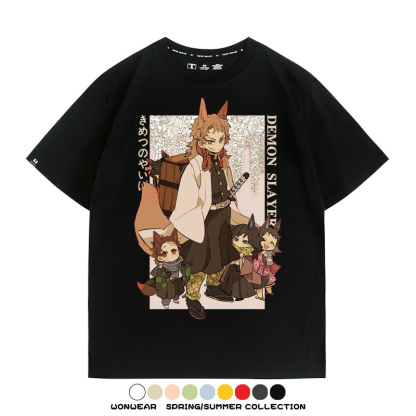 鬼滅之刃炭治郎禰豆子動漫周邊短袖T恤