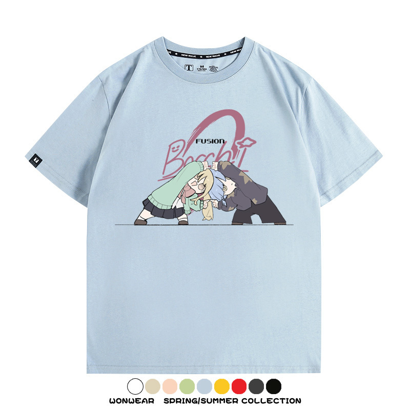 孤獨搖滾日系二次元 親子情侶裝寬鬆短袖T