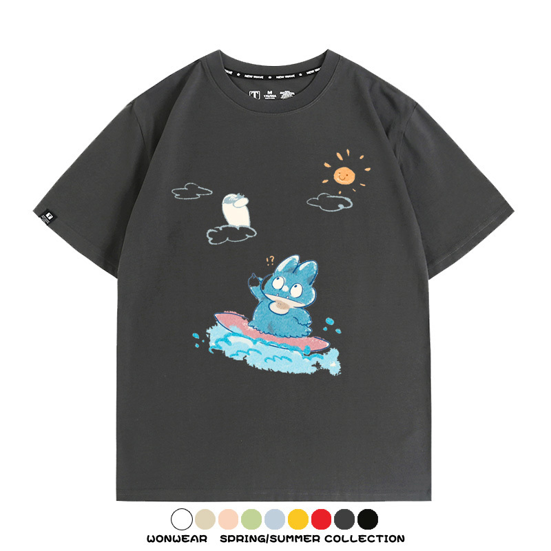 精靈寶可夢小卡比獸任天堂遊戲周邊情侶短袖T恤純棉上衣寬鬆百搭