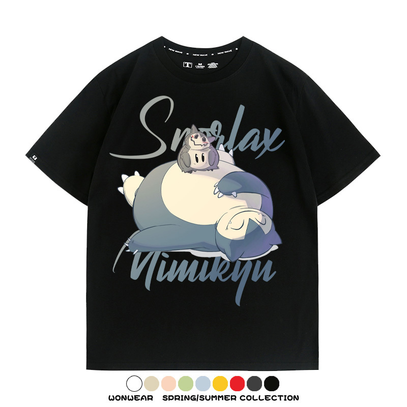 卡比獸謎擬丘寶可夢聯名 親子情侶裝寬鬆短袖T