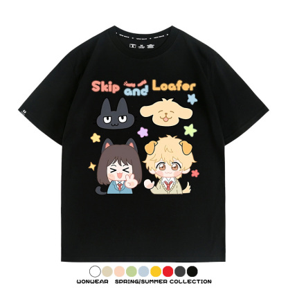 躍動青春卡通周邊 親子情侶裝寬鬆短袖T