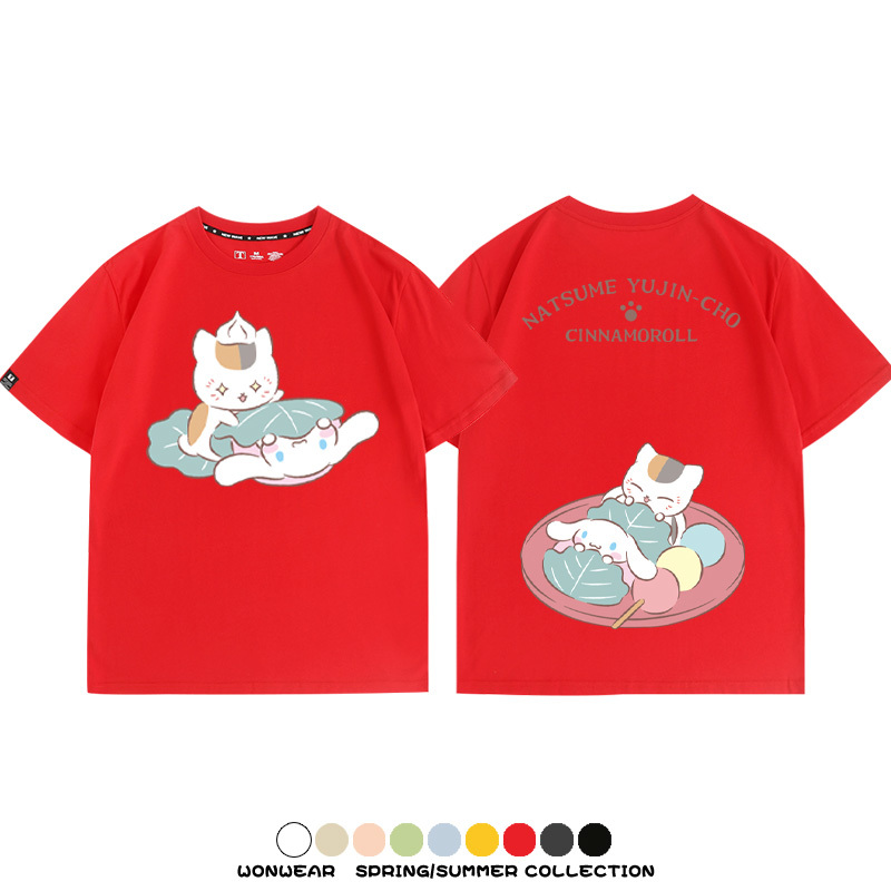 夏目友人帳聯名三麗鷗 親子情侶寬鬆短袖T