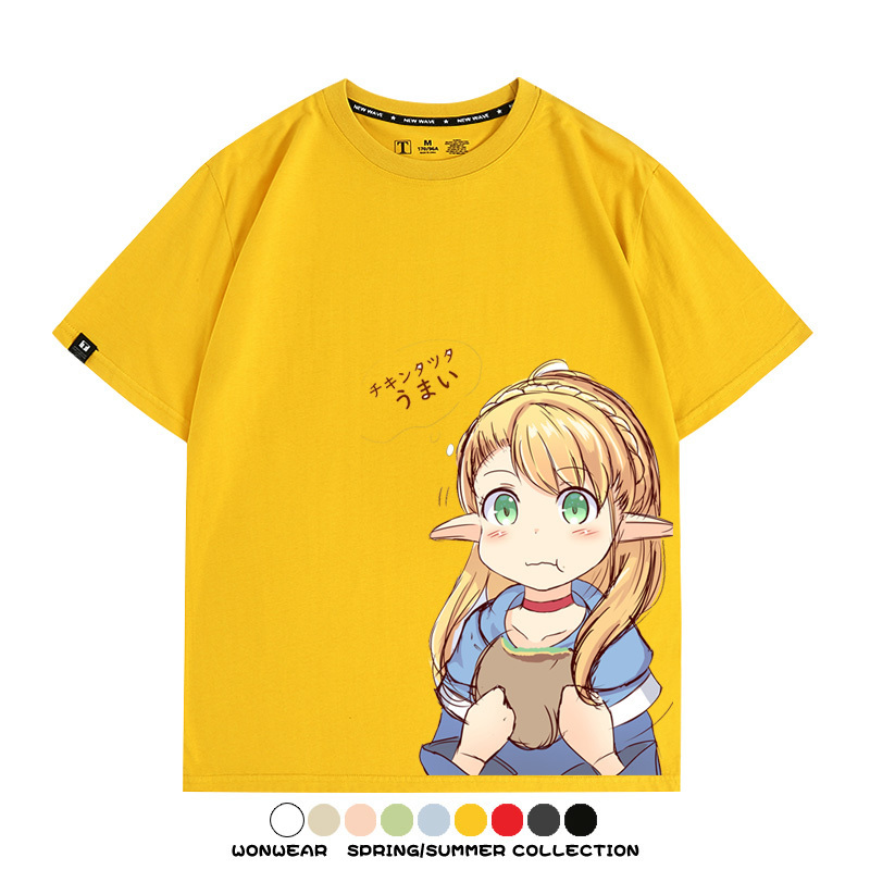 迷宮飯精靈瑪露希爾 親子情侶裝寬鬆短袖T