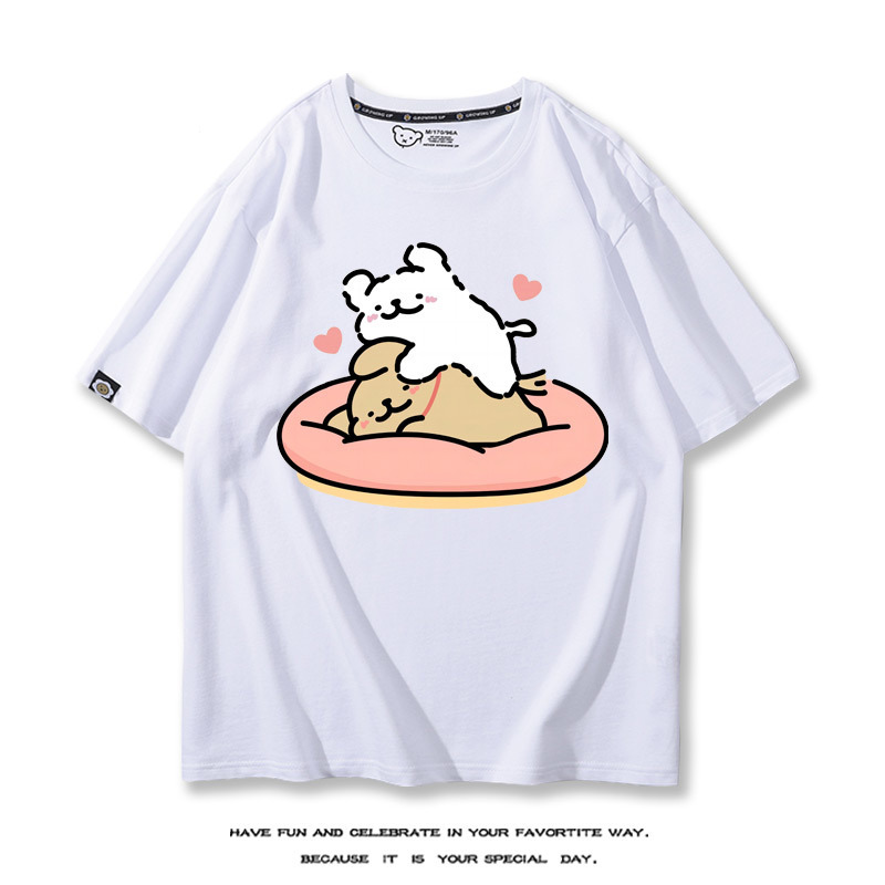 線條小狗 2024親子情侶男女同款 T恤