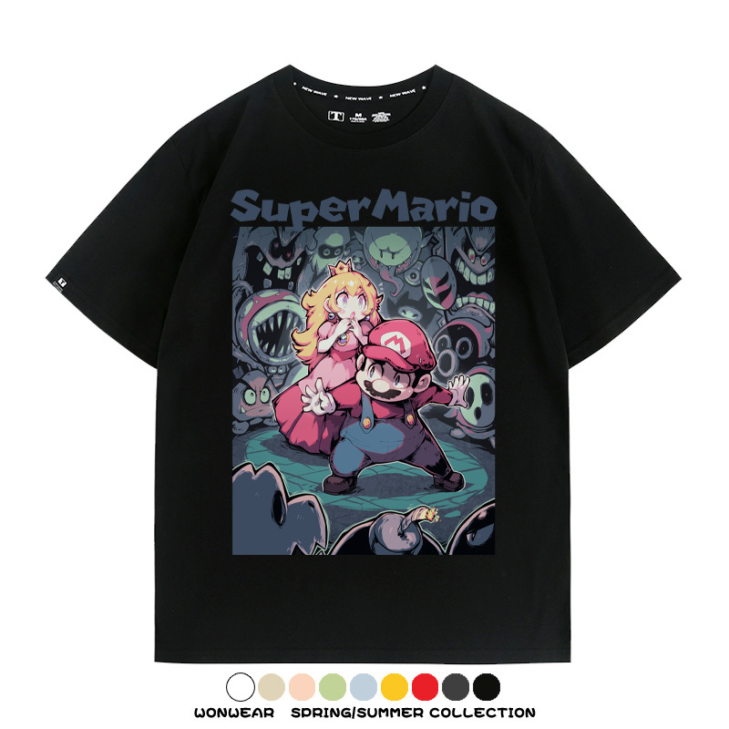 超級瑪利歐遊戲周邊短袖T恤