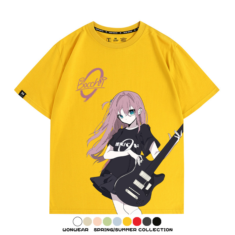 孤獨搖滾動漫周邊二次元 親子情侶裝寬鬆短袖T