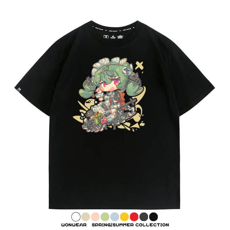 絕區零遊戲安比妮可可琳卡通Q版同款短袖夏季純棉T恤衫二次元COS