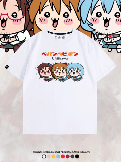 Chiikawa聯動EVA 親子情侶裝寬鬆短袖T