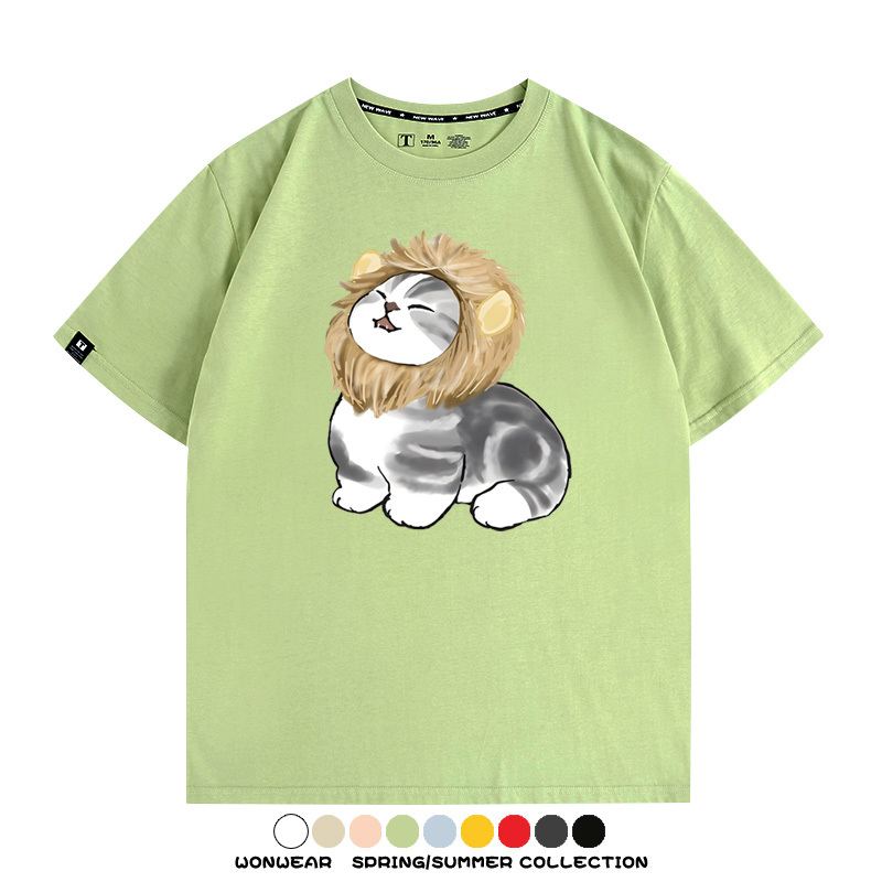 貓貓COS獅子 親子情侶裝寬鬆短袖T