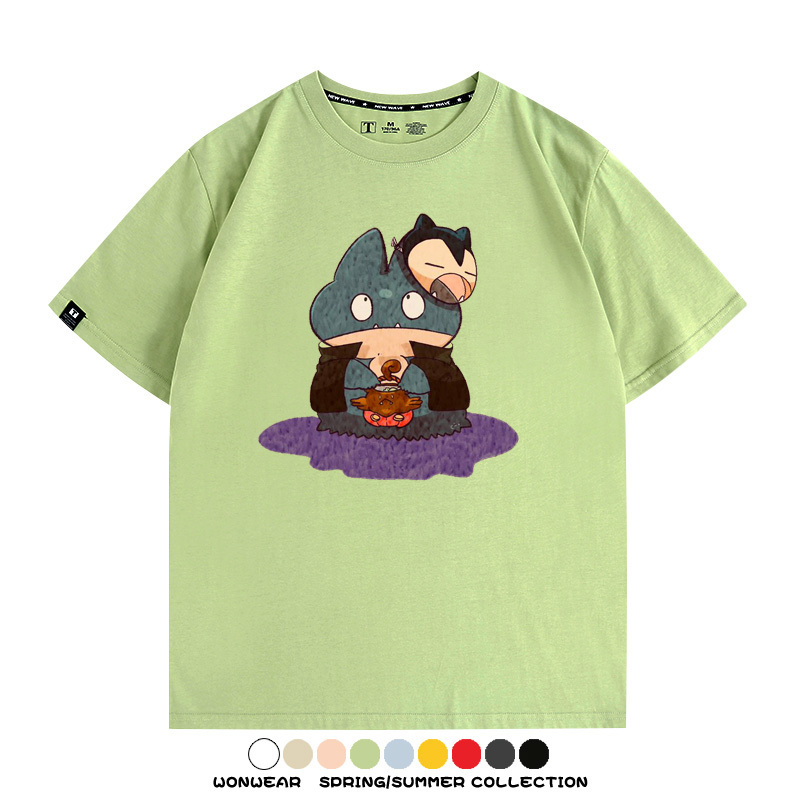 精靈寶可夢小卡比獸任天堂遊戲周邊情侶短袖T恤純棉上衣寬鬆百搭